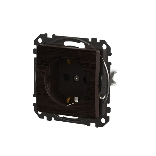 Розетка с заземлением, венге, Sedna Design Schneider Electric SDD181022U