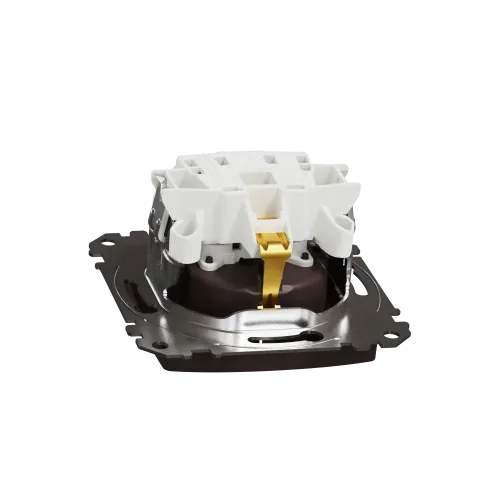 Розетка с заземлением, венге, Sedna Design Schneider Electric SDD181022U