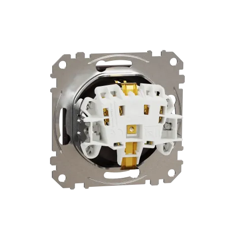 Розетка с заземлением, венге, Sedna Design Schneider Electric SDD181022U