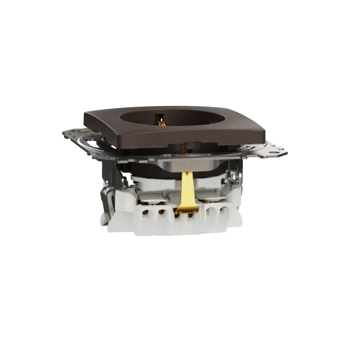 Розетка с заземлением, венге, Sedna Design Schneider Electric SDD181022U