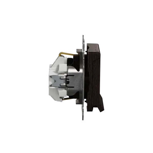 Розетка электрическая с крышкой, венге, Sedna Design SDD181024