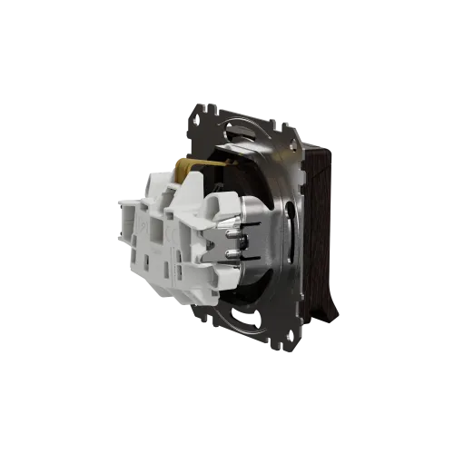 Розетка электрическая с крышкой, венге, Sedna Design SDD181024