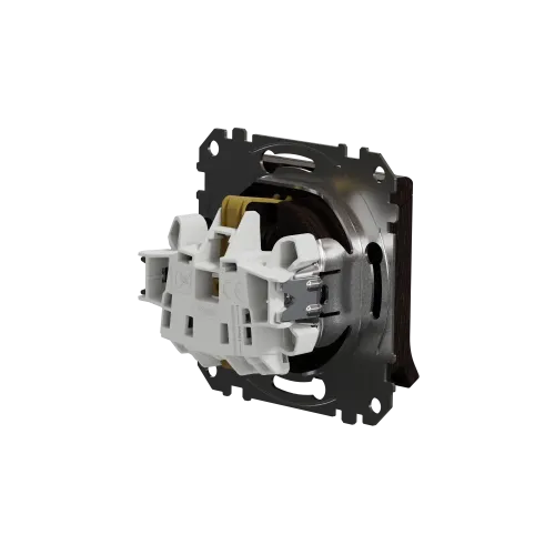Розетка электрическая с крышкой, венге, Sedna Design SDD181024