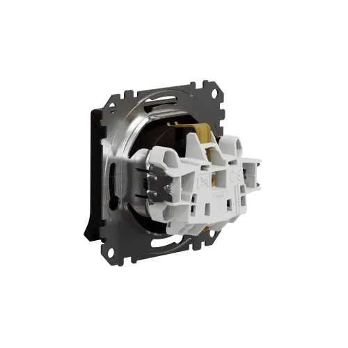 Розетка электрическая с крышкой, венге, Sedna Design SDD181024