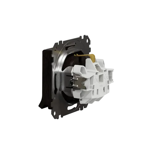 Розетка электрическая с крышкой, венге, Sedna Design SDD181024