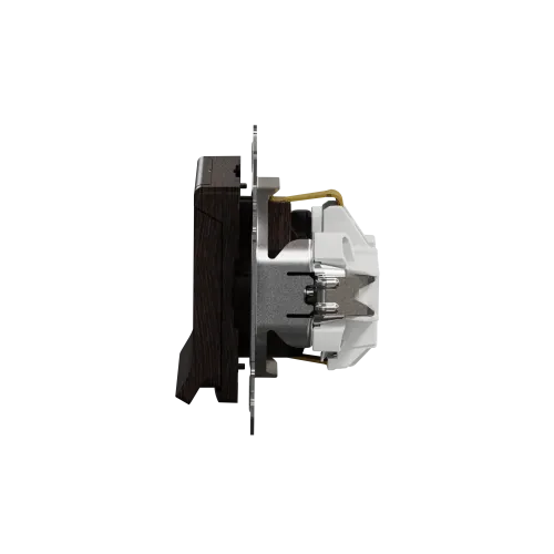 Розетка электрическая с крышкой, венге, Sedna Design SDD181024