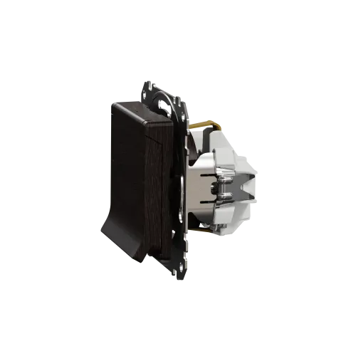 Розетка электрическая с крышкой, венге, Sedna Design SDD181024