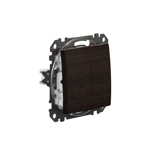 Выключатель проходной 2 клавишный, венге, Sedna Design SDD181108