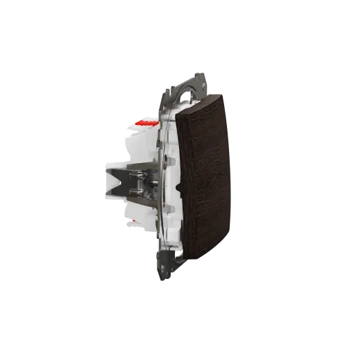 Выключатель проходной 2 клавишный, венге, Sedna Design SDD181108