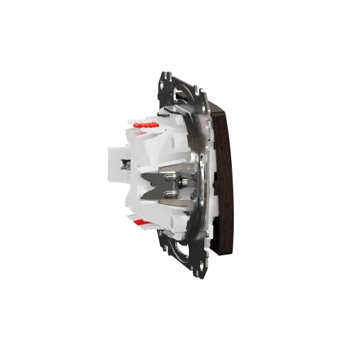Выключатель проходной 2 клавишный, венге, Sedna Design SDD181108