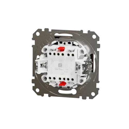 Выключатель проходной 2 клавишный, венге, Sedna Design SDD181108