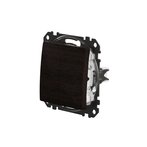 Выключатель проходной 2 клавишный, венге, Sedna Design SDD181108