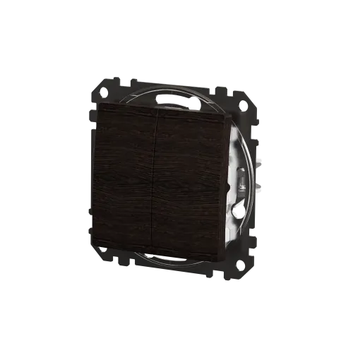 Выключатель проходной 2 клавишный, венге, Sedna Design SDD181108