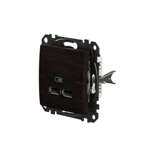 Розетка USB тип A+A, венге, Sedna Design SDD181401