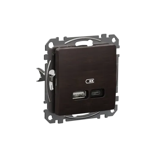 USB розетка A+C, венге, Sedna Design Schneider Electric SDD181405U