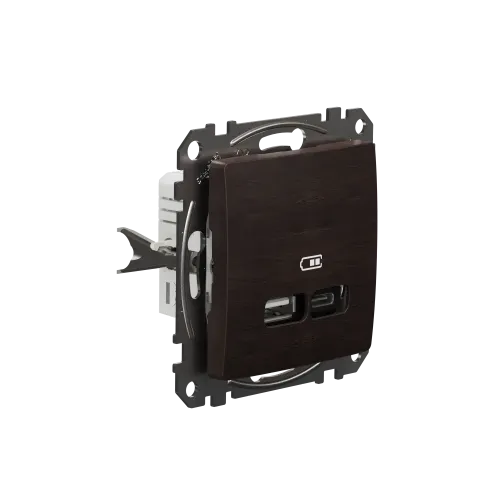USB розетка A+C, венге, Sedna Design Schneider Electric SDD181405U