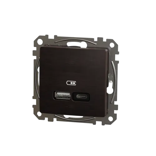 USB розетка A+C, венге, Sedna Design Schneider Electric SDD181405U