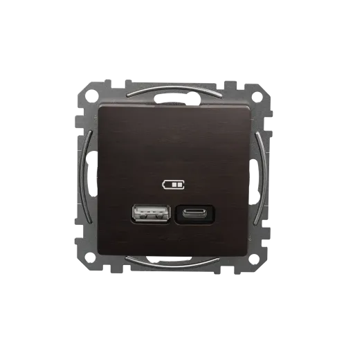 USB розетка A+C, венге, Sedna Design Schneider Electric SDD181405U