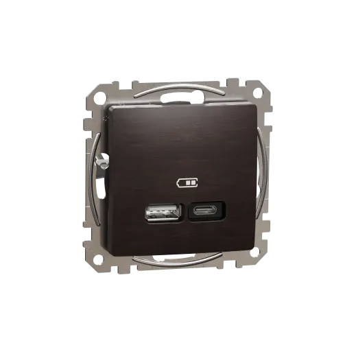USB розетка A+C, венге, Sedna Design Schneider Electric SDD181405U