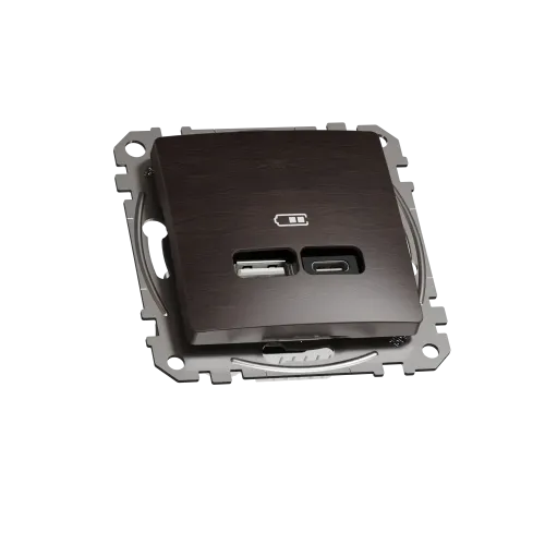 USB розетка A+C, венге, Sedna Design Schneider Electric SDD181405U