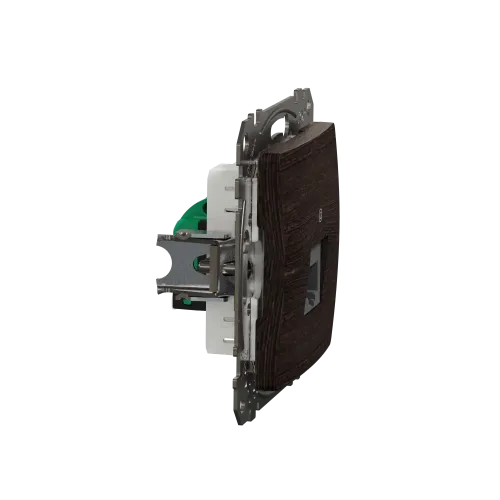 Компьютерная розетка RJ45 кат. 5е UTP, венге, Sedna Design SDD181451