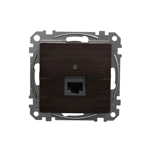 Компьютерная розетка RJ45 кат. 5е UTP, венге, Sedna Design SDD181451