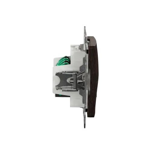 Компьютерная розетка 2 х RJ45 кат. 5е UTP, венге, Sedna Design SDD181452