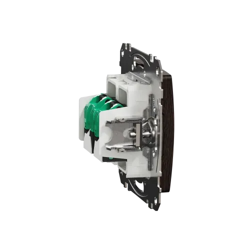 Компьютерная розетка 2 х RJ45 кат. 5е UTP, венге, Sedna Design SDD181452