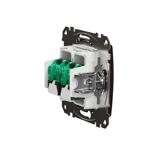 Компьютерная розетка 2 х RJ45 кат. 5е UTP, венге, Sedna Design SDD181452