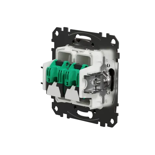 Компьютерная розетка 2 х RJ45 кат. 5е UTP, венге, Sedna Design SDD181452