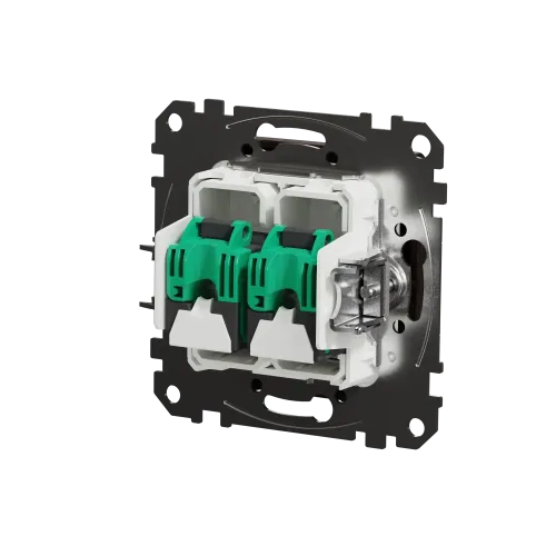 Компьютерная розетка 2 х RJ45 кат. 5е UTP, венге, Sedna Design SDD181452