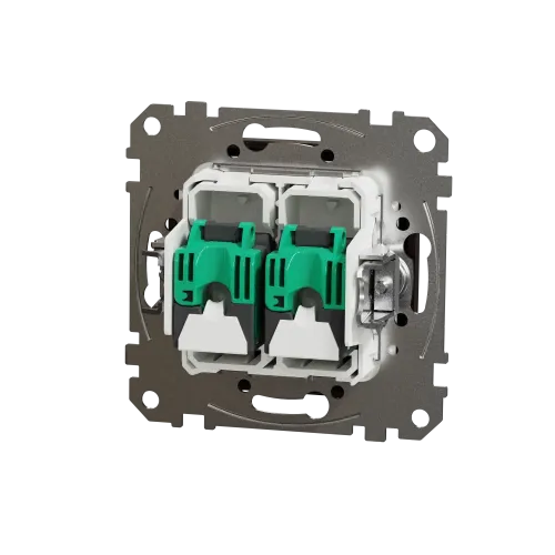 Компьютерная розетка 2 х RJ45 кат. 5е UTP, венге, Sedna Design SDD181452