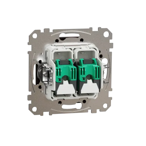 Компьютерная розетка 2 х RJ45 кат. 5е UTP, венге, Sedna Design SDD181452