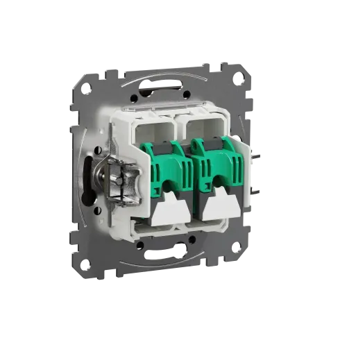 Компьютерная розетка 2 х RJ45 кат. 5е UTP, венге, Sedna Design SDD181452