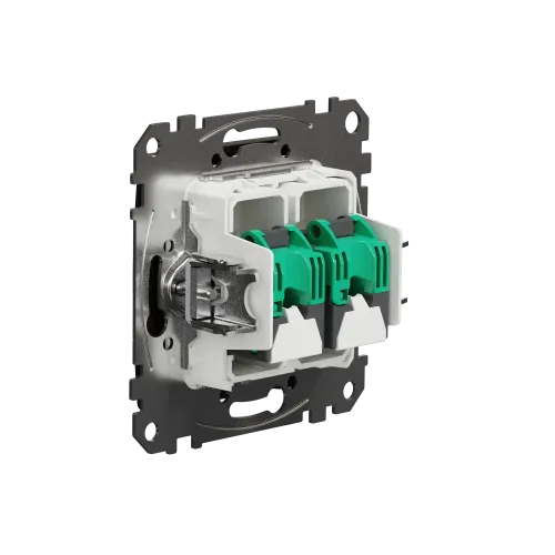 Компьютерная розетка 2 х RJ45 кат. 5е UTP, венге, Sedna Design SDD181452