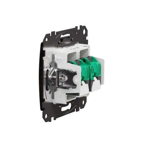 Компьютерная розетка 2 х RJ45 кат. 5е UTP, венге, Sedna Design SDD181452