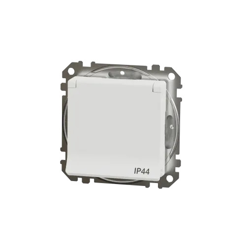 Розетка влагозащищенная IP44, белый, Sedna Design SDD211024