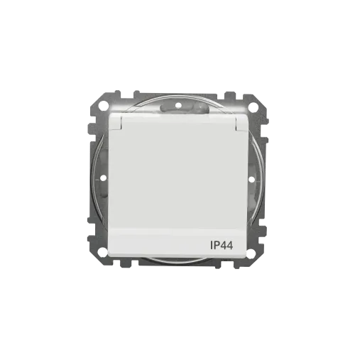 Розетка влагозащищенная IP44, белый, Sedna Design SDD211024
