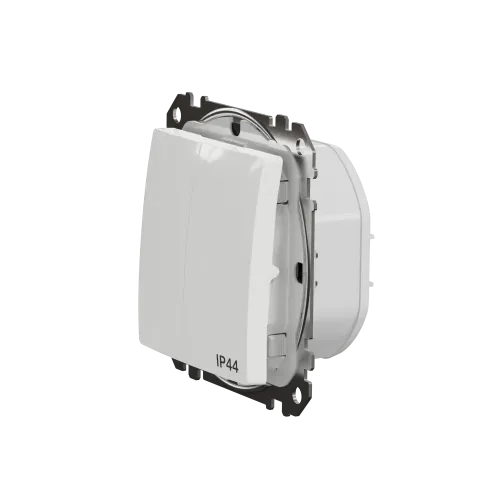 Выключатель 2-клавишный влагозащищенный IP44, белый, Sedna Design SDD211105