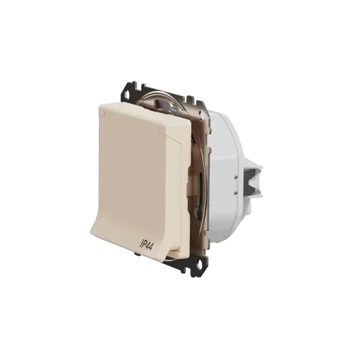 Розетка влагозащищенная IP44, бежевый, Sedna Design SDD212024