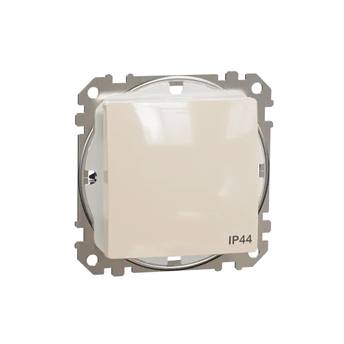 Выключатель влагозащищенный IP44, бежевый, Sedna Design SDD212106
