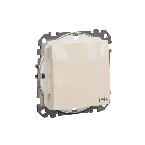 Выключатель влагозащищенный IP44, бежевый, Sedna Design SDD212106