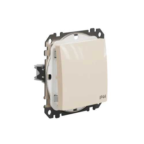 Выключатель влагозащищенный IP44, бежевый, Sedna Design SDD212106