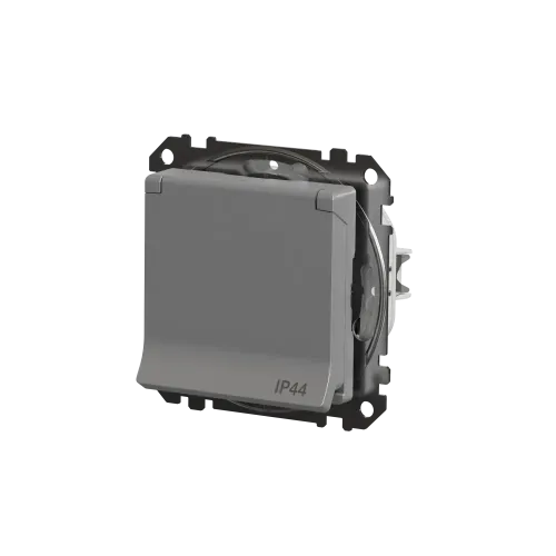 Розетка влагозащищенная IP44, алюминий, Sedna Design SDD213024