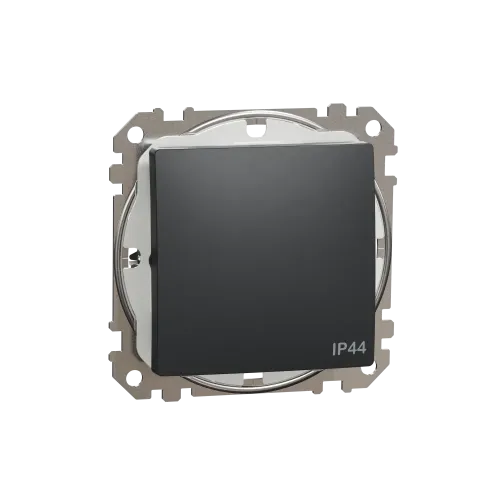 Выключатель влагозащищенный IP44, черный, Sedna Design SDD214106