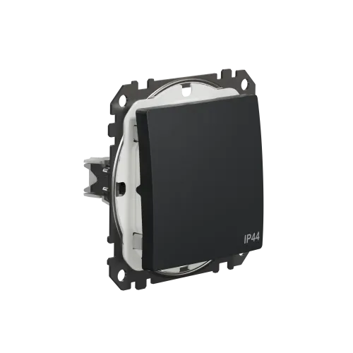 Выключатель влагозащищенный IP44, черный, Sedna Design SDD214106