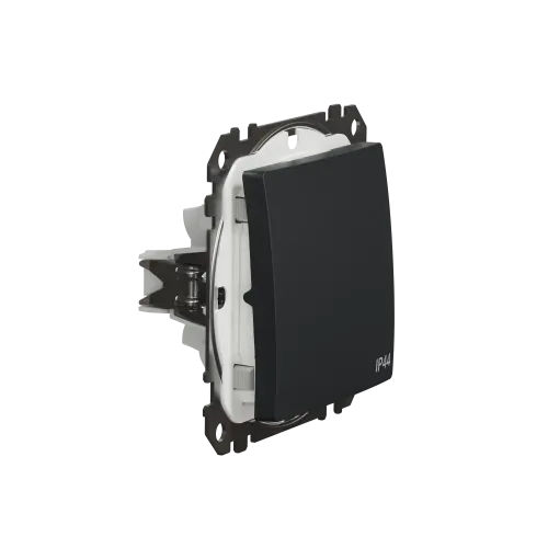 Выключатель влагозащищенный IP44, черный, Sedna Design SDD214106