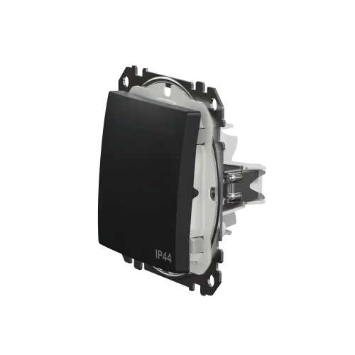 Выключатель влагозащищенный IP44, черный, Sedna Design SDD214106