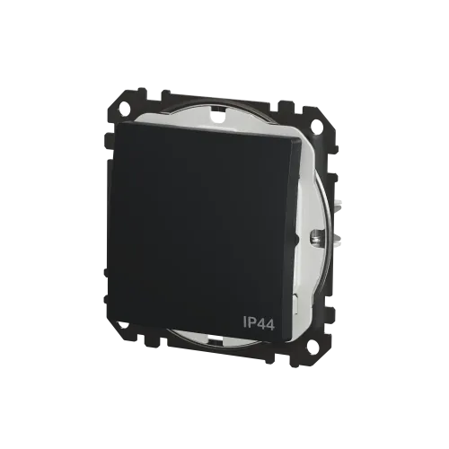 Выключатель влагозащищенный IP44, черный, Sedna Design SDD214106