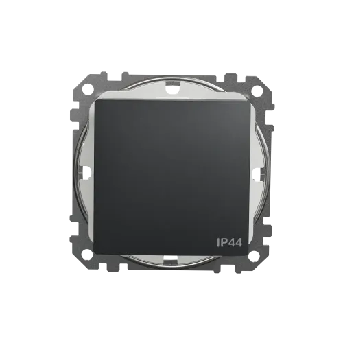 Выключатель влагозащищенный IP44, черный, Sedna Design SDD214106